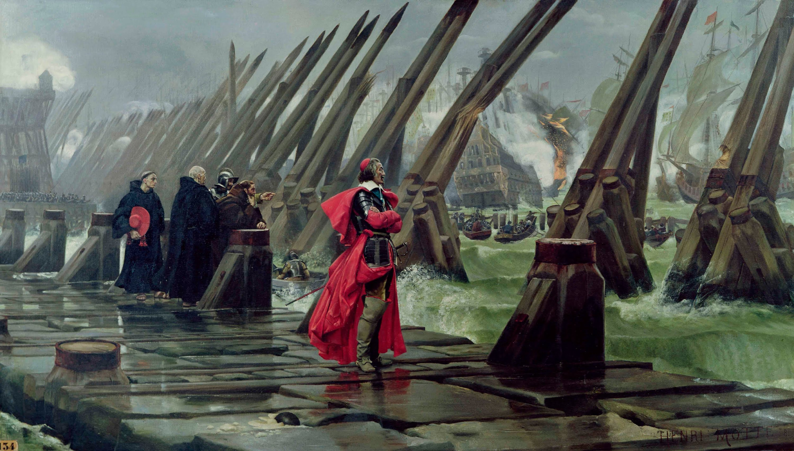 Richelieu au siège de La Rochelle par Henri-Paul Motte.